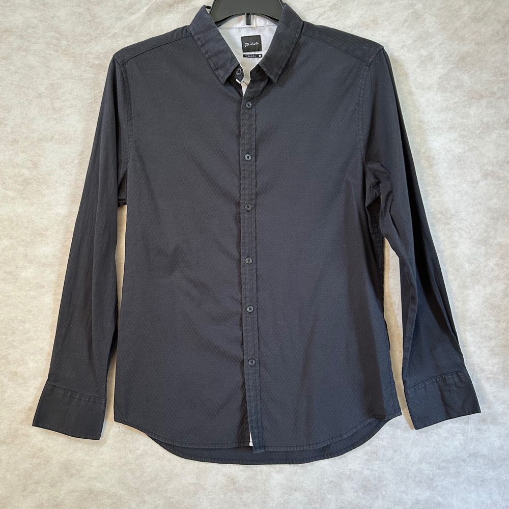 JB Holt Mens Standard Fit Long Sleeve Button Down Shirt Black JB274FPW Medium